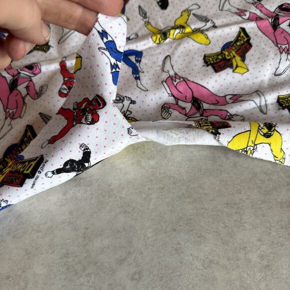 Vtg 1994 Mighty Morphin Power Rangers fabric Saban 32”x55” Used Rough Cut Figure - Picture 5 of 12